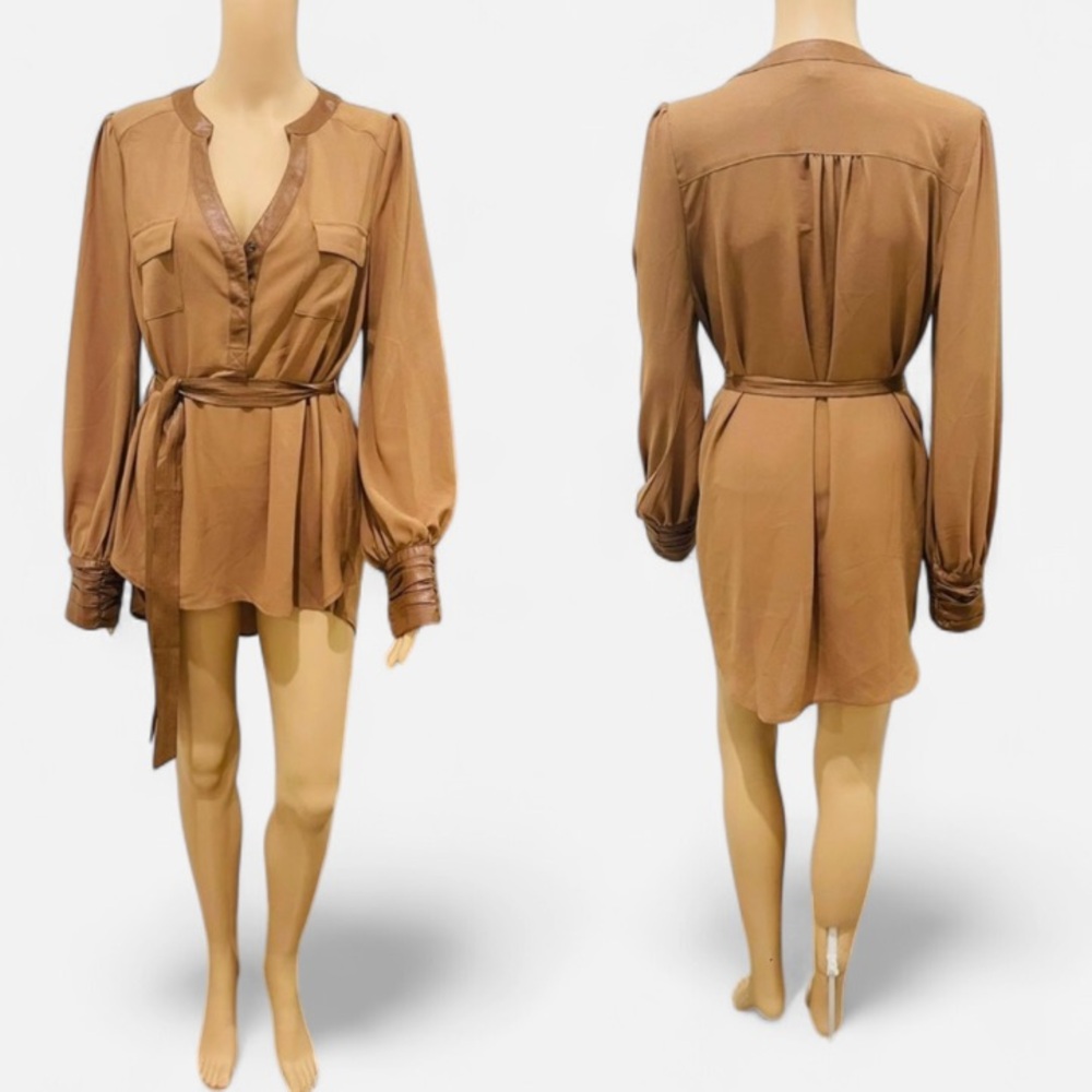 Very J nude hi low tunic L